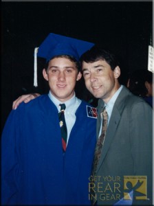 Ben with his father at college graduation