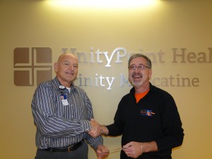Trinity Muscatine CEO Jim Hayes (L) and Event Director Bryan Fessler (R)