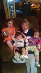  Ava with great-grandbabies. Ivey and twins Tulip and Titan. 