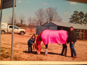 Carson and Shannon with Carson's horse Faith.