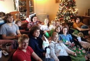 Kim's grandkids during Christmas 2013. 