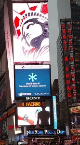 The *Don't Miss It campaign in Times Square, New York City in November 2015.