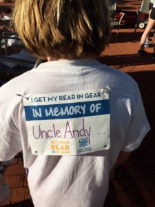 In memory of Uncle Andy race bib.