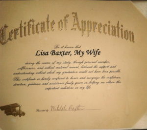 Lisa Baxter Mitchell's award