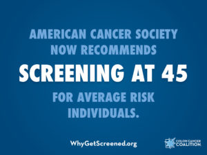 ACS now recommends CRC screening begin at 45.