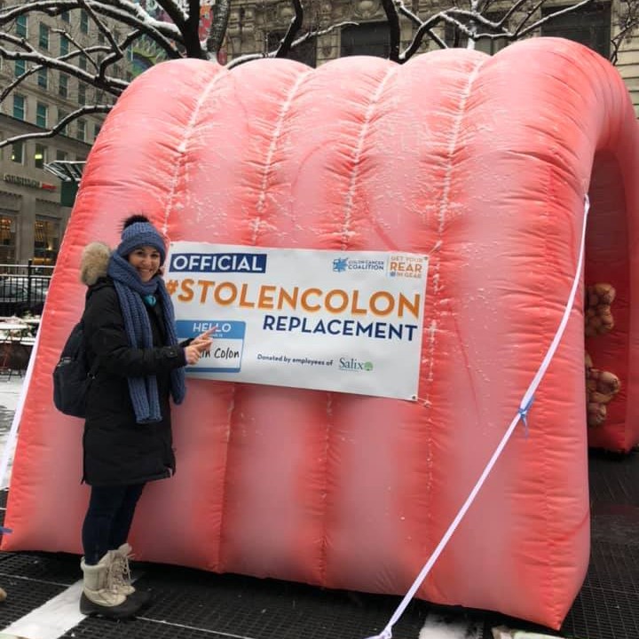 Inflatable colon named Captain Colon