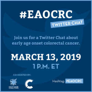 Twitter Chat for early age onset colorectal cancer patients