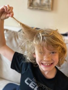 Rocker kid sheds flowing locks to honor his grandpa - Colon Cancer Coalition