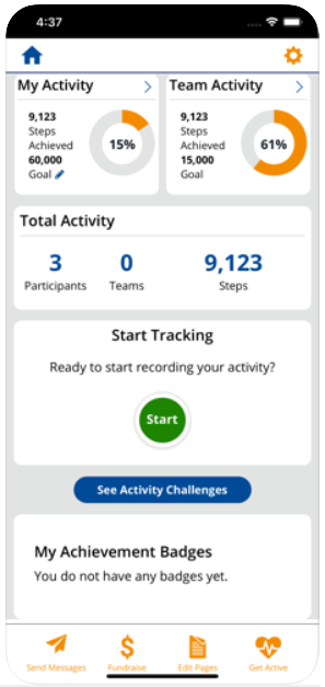 Get Your Rear in Gear App Activity Tracker